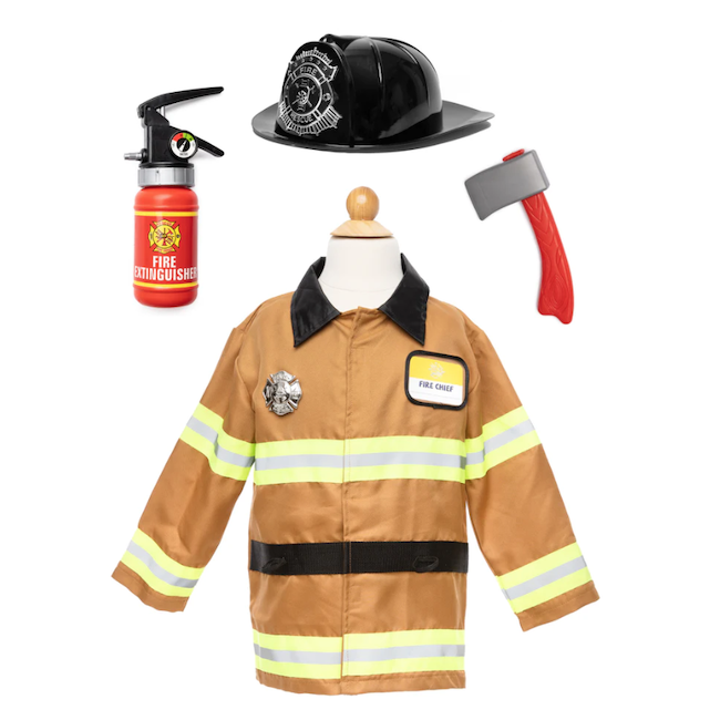 Tan Firefighter Set with Accessories, Size5-6