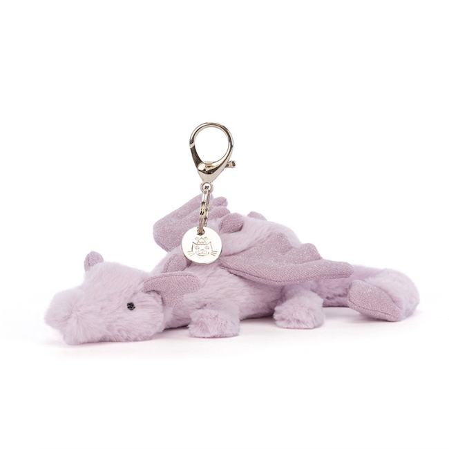 Lavender Dragon Bag Charm