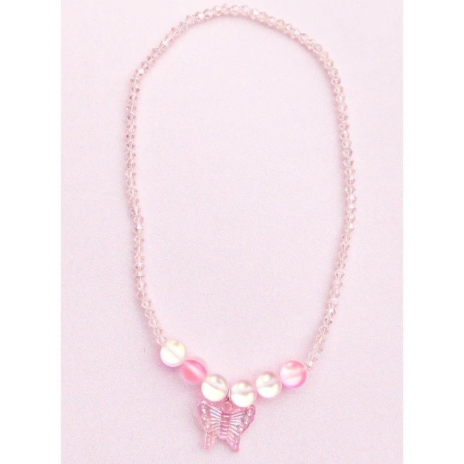 Boutique Holo Pink Crystal Necklace