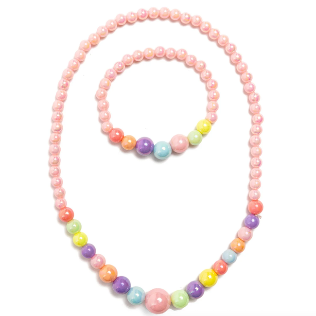Pearly Pastel Necklace and Bracelet Set