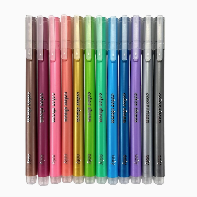 Color Sheen Metallic Gel Pens - Set of 12