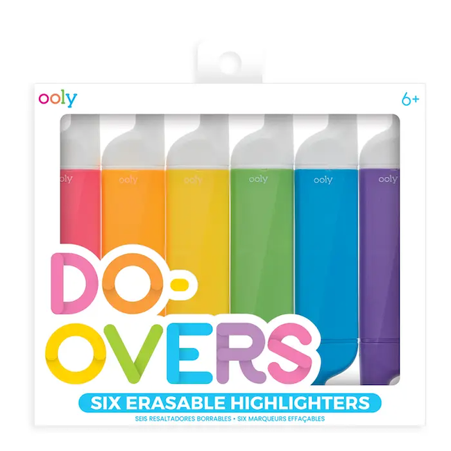 Do - Over Erasable Highlighters Set Of 6