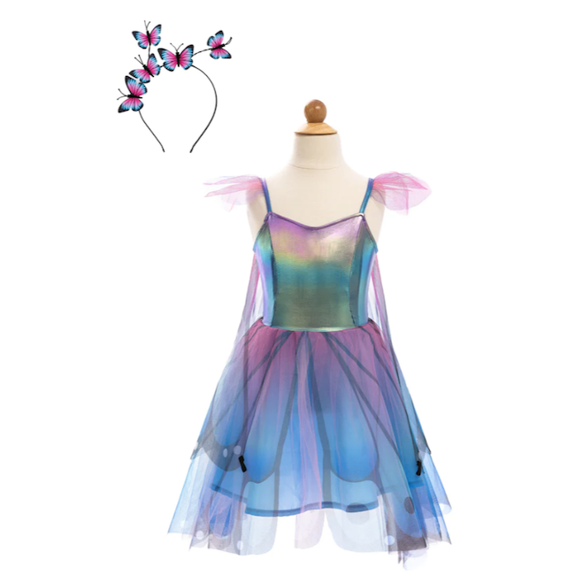 Butterfly Twirl Dress with Wings & Headband