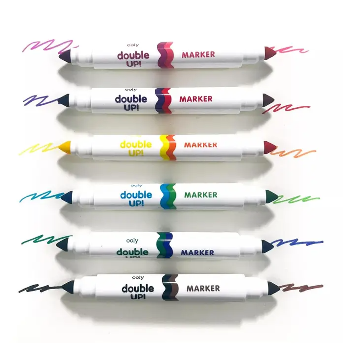Double Up! Double Ended Markers - Set of 6/12 Colors