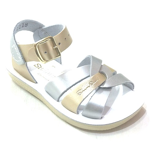 Salt Water Silver & Gold Swimmer Sandal