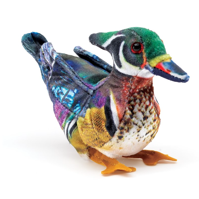 Mini Wood Duck Finger Puppet