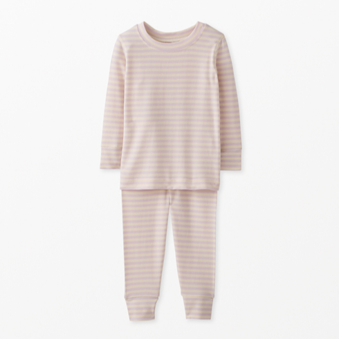 Kids Striped Long John Pajama Set in Hannasoft