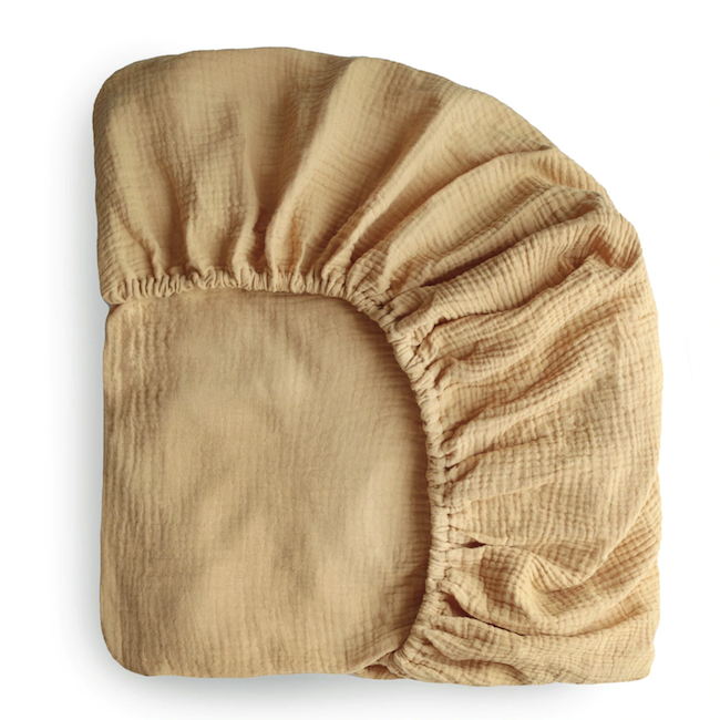 Extra Soft Muslin Crib Sheet - Fall Yellow