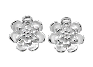 Sterling Silver Flower Stud Earrings