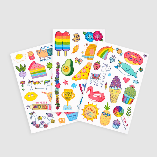 Tattoo-Palooza Temporary Tattoos - Cute Doodle World