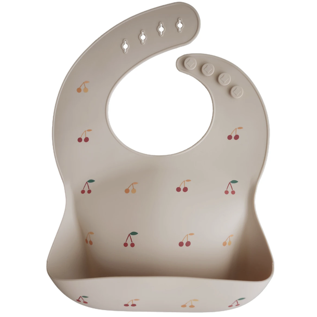 Silicone Baby Bib - Cherries