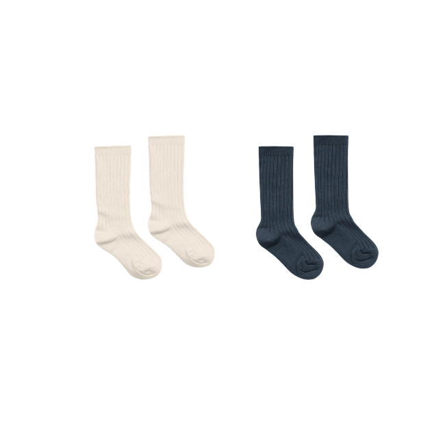 Ribbed Socks, 2-pack