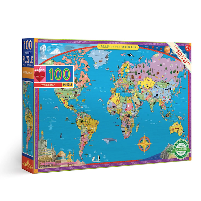 World Map 100 Piece Puzzle