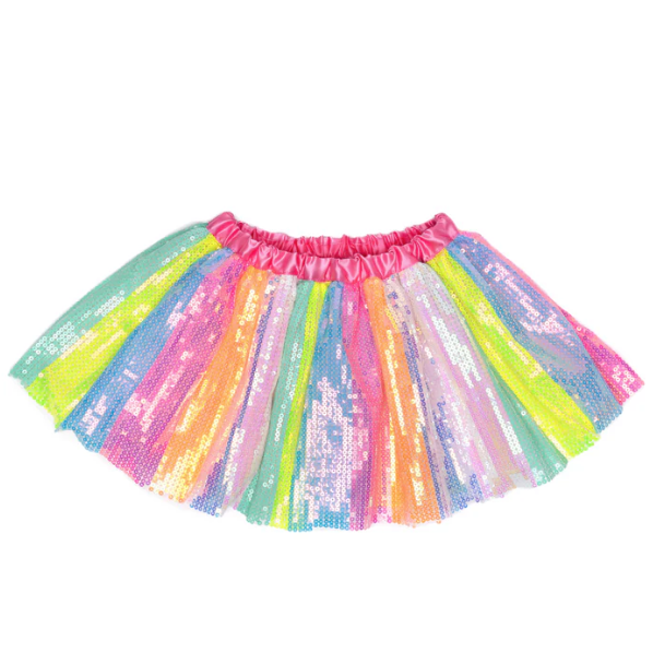 Stripy Sequins Skirt
