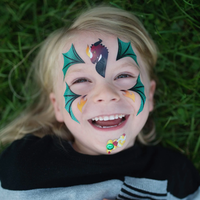Dinosaur Face Stickers