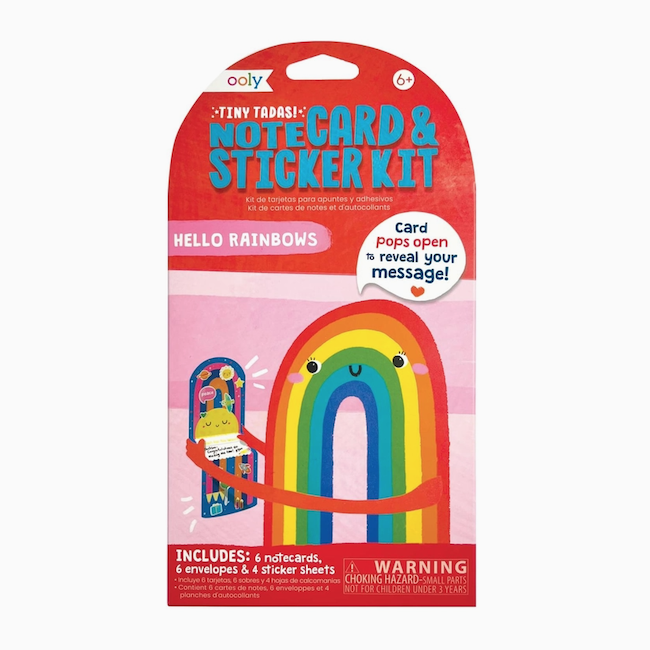 Tiny Tadas! Note Cards and Sticker Set - Hellow Rainbows