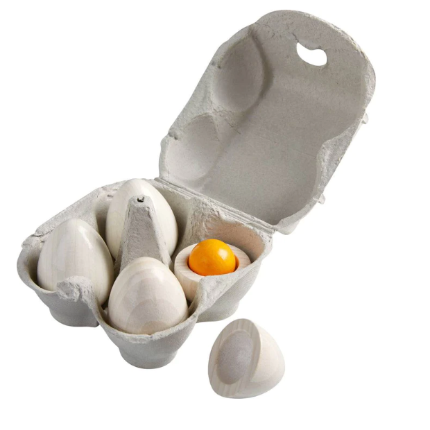 Wooden Eggs With Removable Yolk