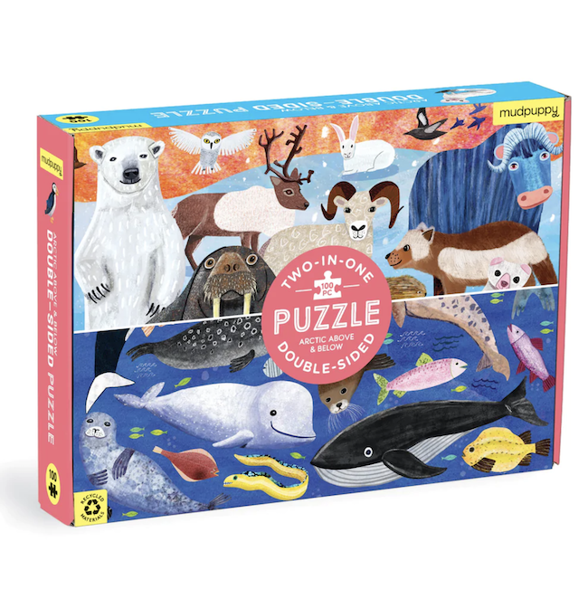 Artic Above & Below 100 Piece Double - Sided Puzzle