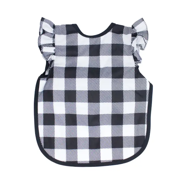 White Buffalo Plaid Flutter Bapron