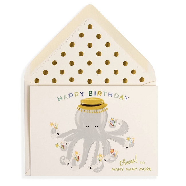 Octopus Birthday Card