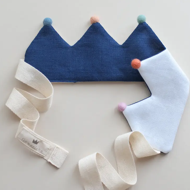 Navy Handmade Birthday Crown