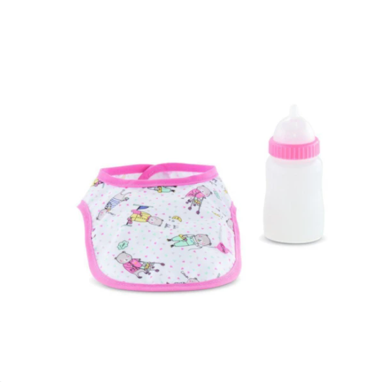 Bib And Magic Milk Bottle For 14 - 17 Inch Baby Doll