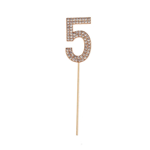 Rhinestone Cake Topper Numbers