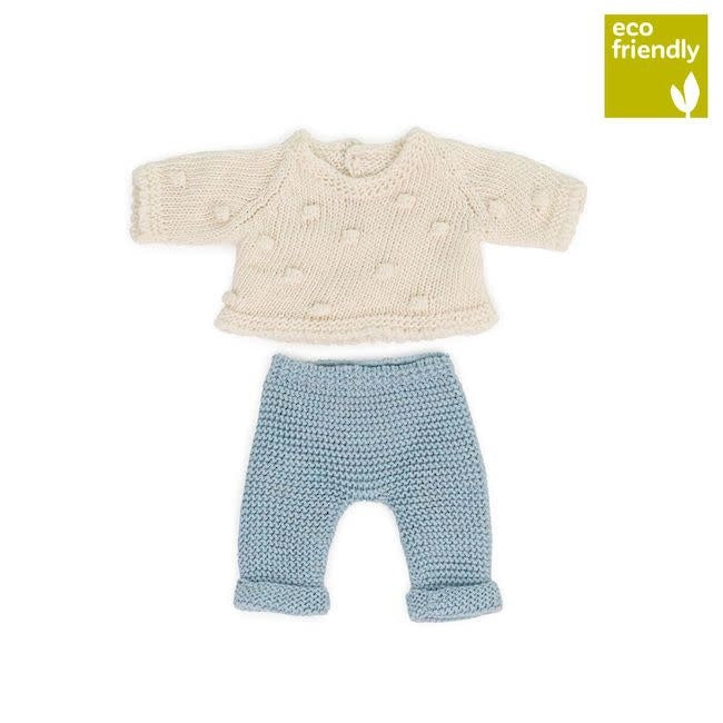 Knitted Doll Outfit 8 1/4" Sweater And Trousers