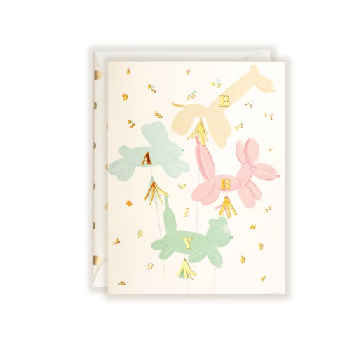 Animal Balloons Greeting Card