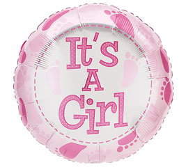 It's a Girl Cute Baby Feet Balloon