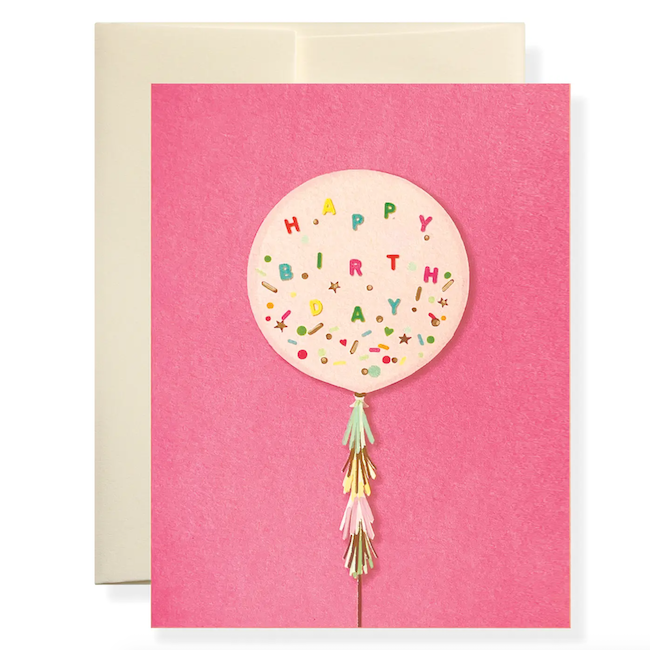 Pink Balloon Greeting Card