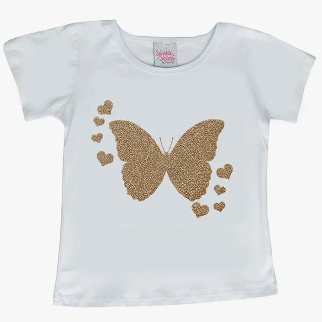Gold Butterfly Short Sleeve Tshirt