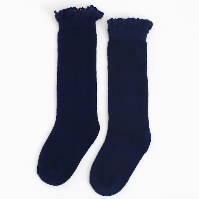 Fancy Lace Top Knee High Socks