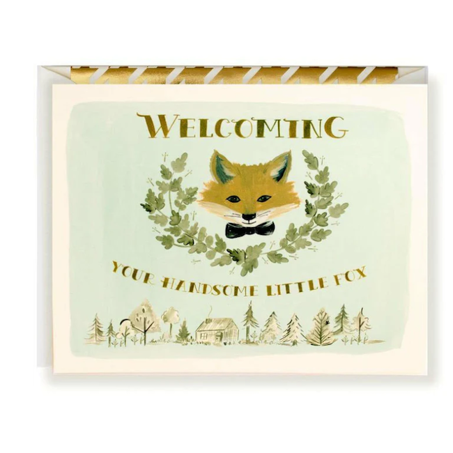 Welcome Handsome Fox Card
