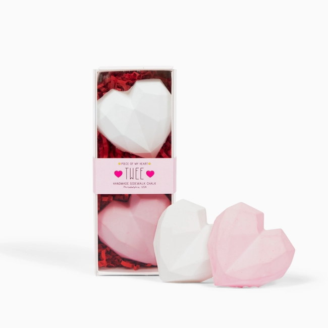 Piece of My Heart Handmade Sidewalk Chalk - Pink/White