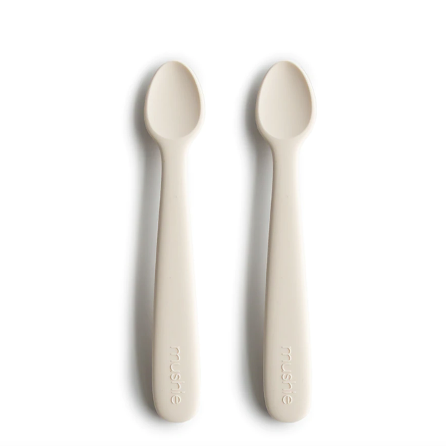 Silicone Feeding Spoons-2 Pack/Ivory