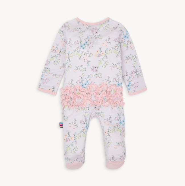 Emily Modal Footie With Ruffle