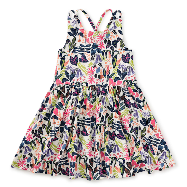 Strappy Back Skirted Dress
