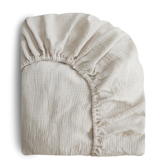 Extra Soft Muslin Crib Sheet - Fog