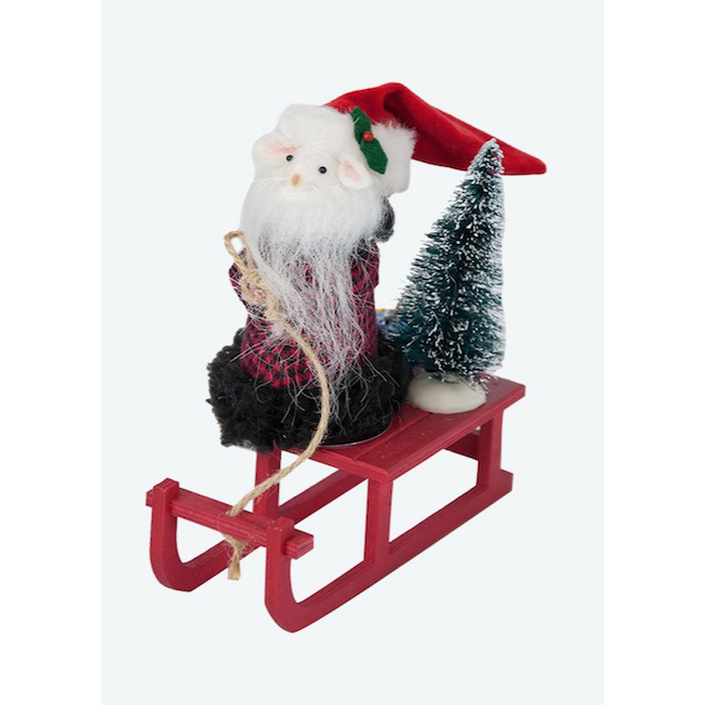 Santa Mouse On A Sled