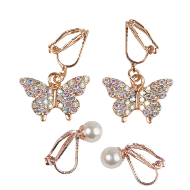 Boutique Butterfly Clip On Earrings