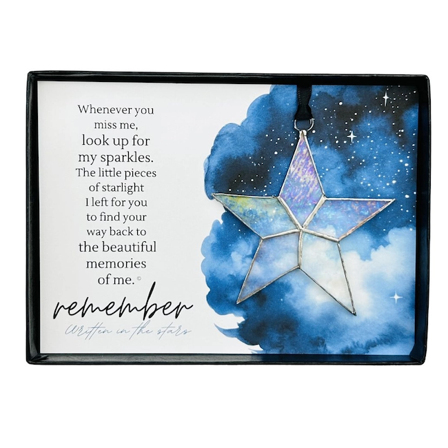 Infant Memorial Handmade Glass Star