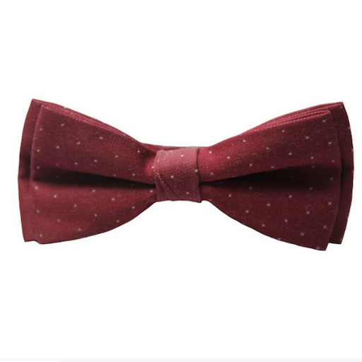 Crimson Pindot Bowtie