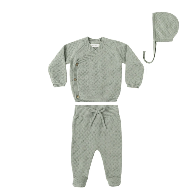 Knit Wrap Top + Pant Set