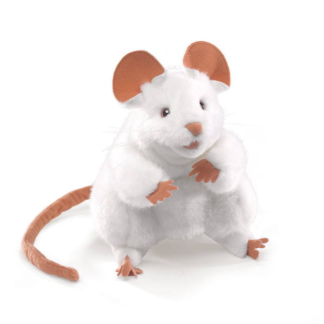 White Mouse Hand Puppet
