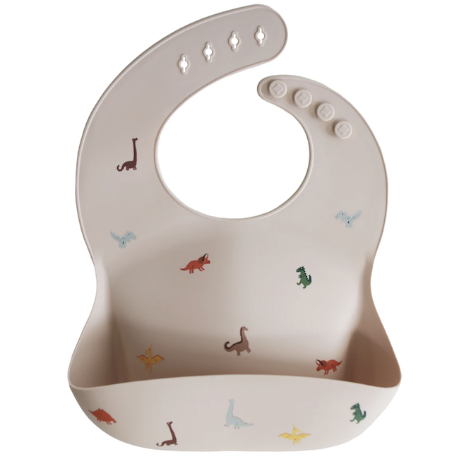 Silicone Baby Bib - Dinosaurs