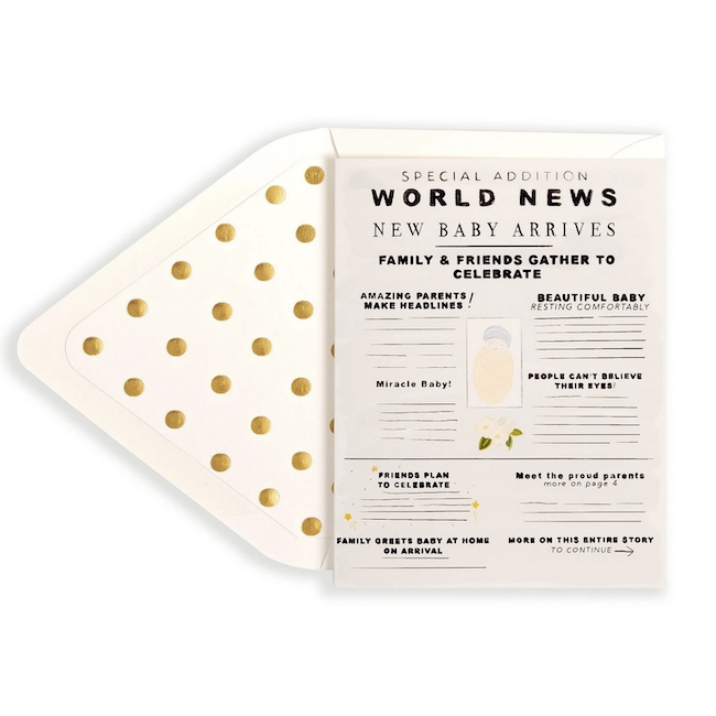 World News Baby Card
