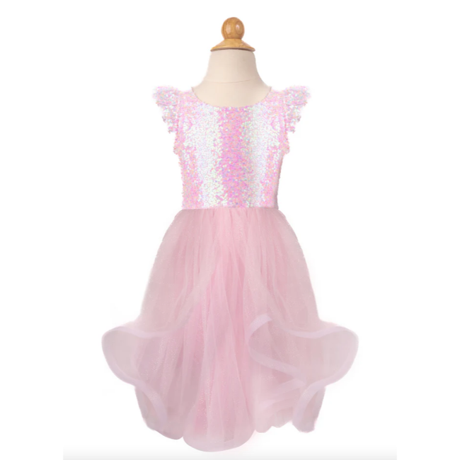 Pink Sequins Twirl Dress