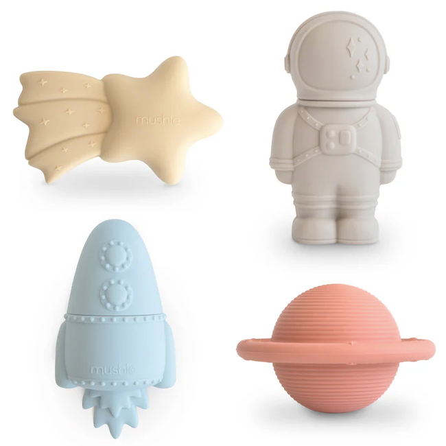 Space Mold Free Bath Play Set - 4 Pack