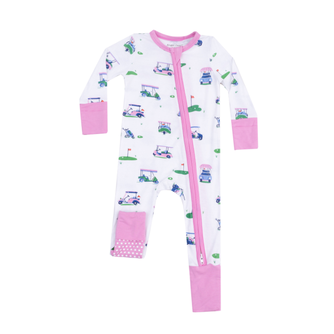 "Color: Vintage Golf Carts Pink","Size: 6-12M"